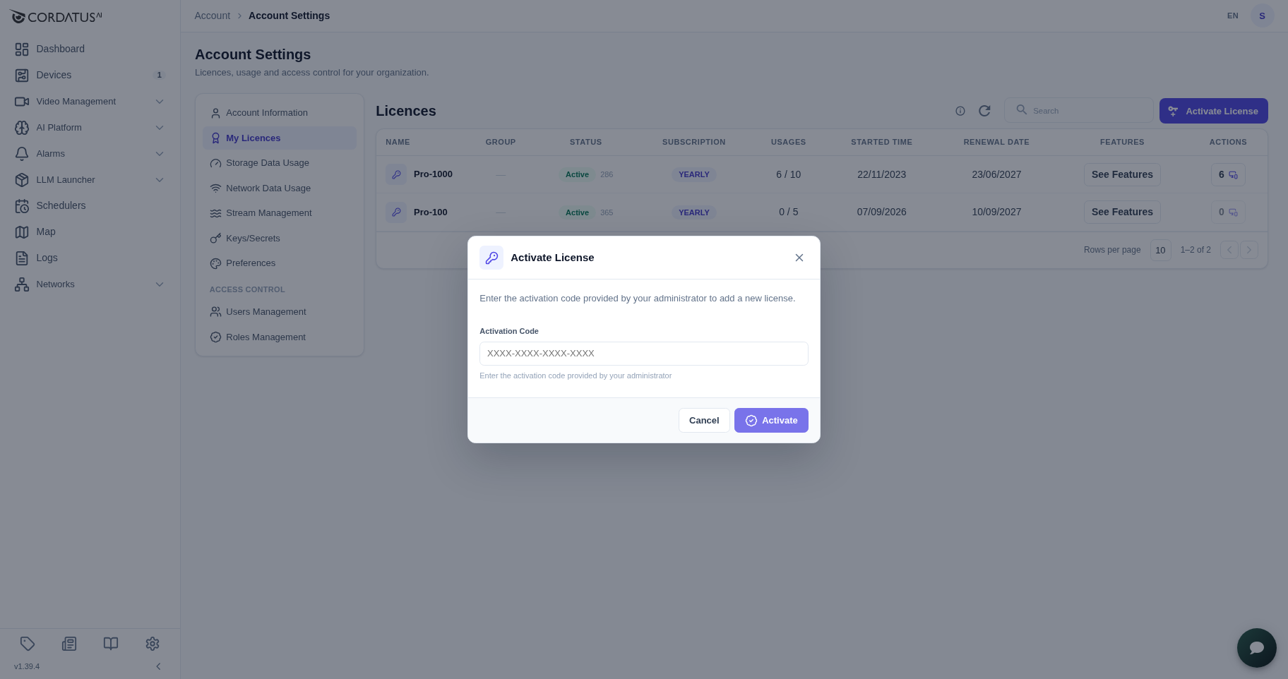 How to activate license