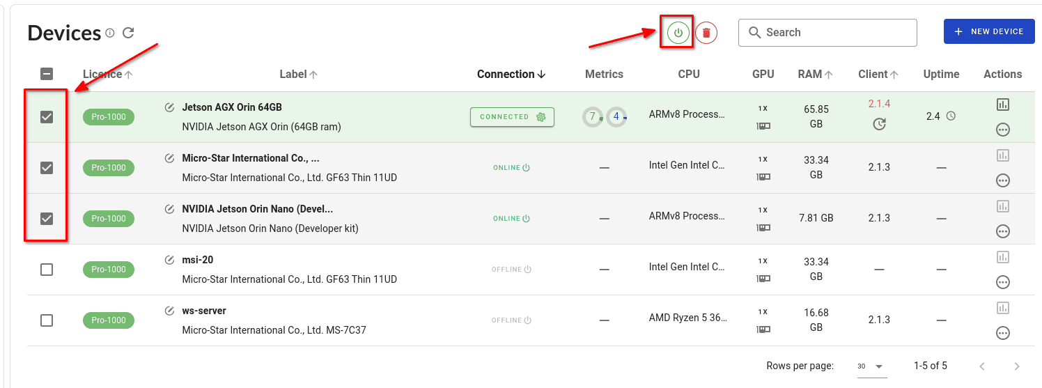 Connection multiple devices