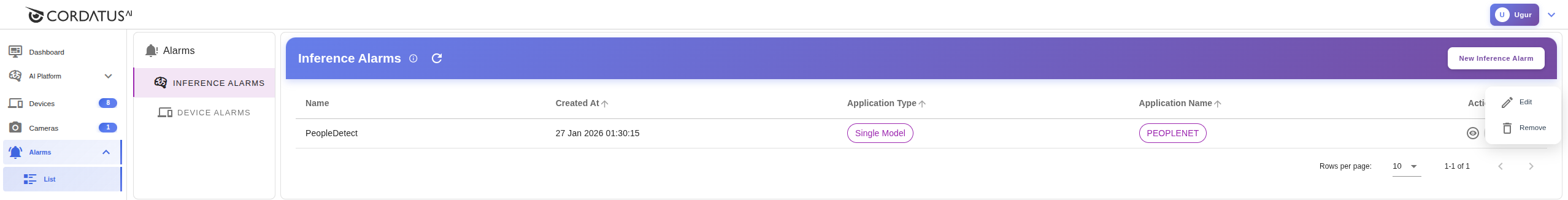 Deleting Device Alarms