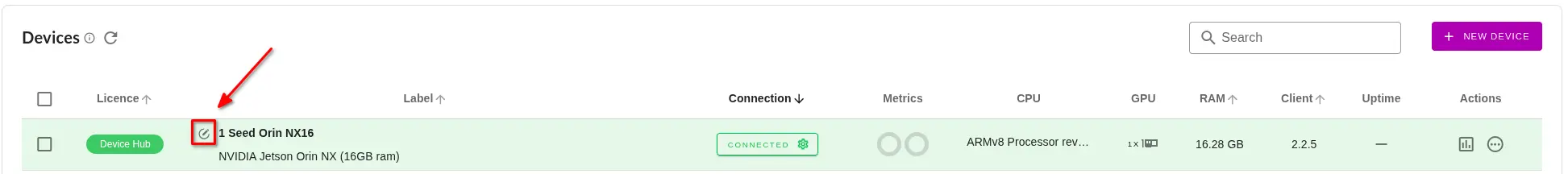 Renaming a device