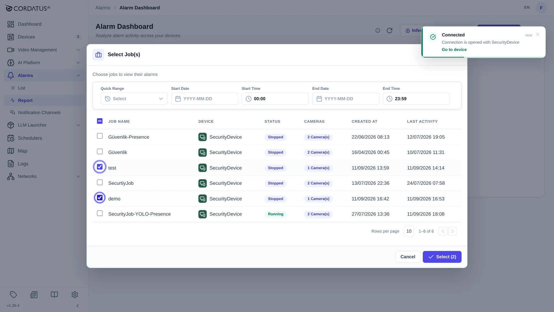 Select jobs