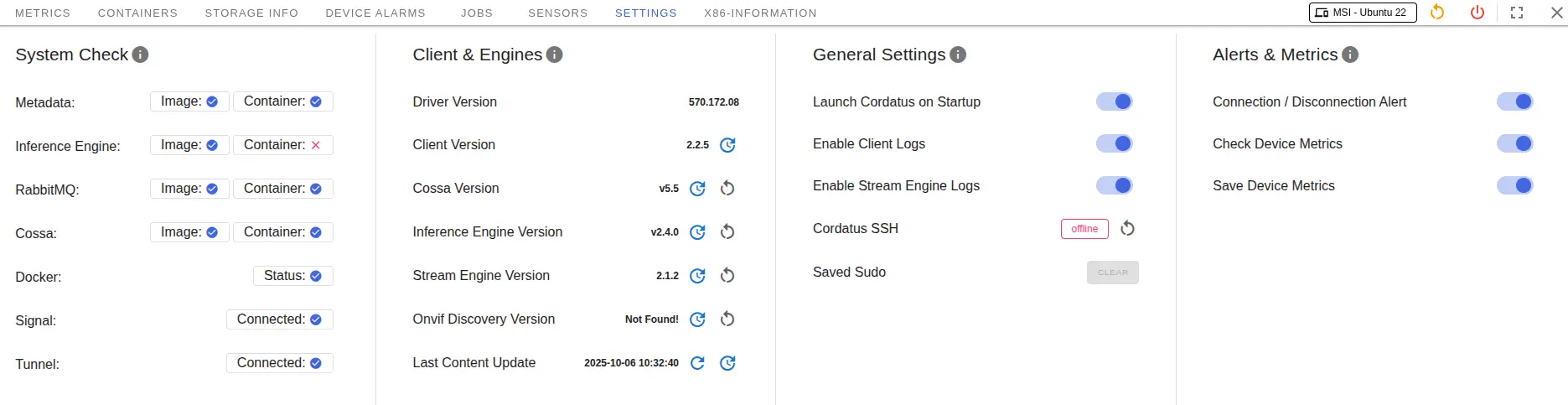 Web Settings