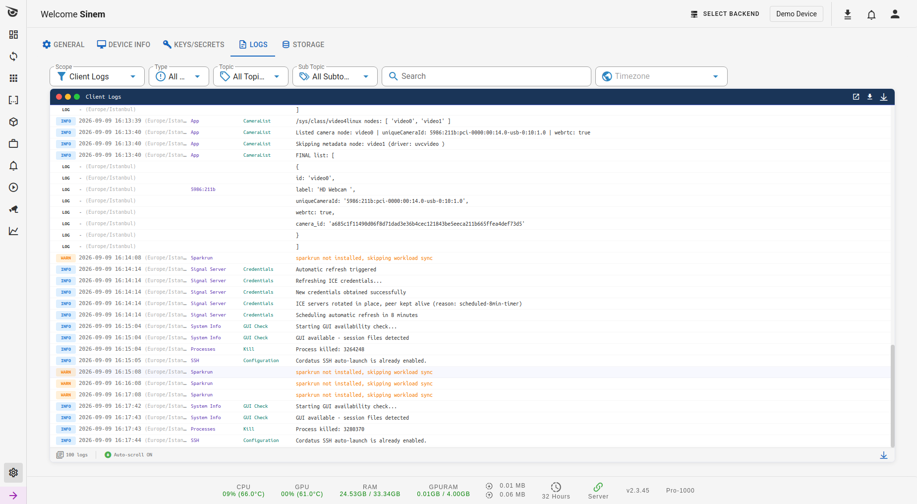 Client Logs