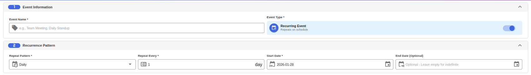 Create event