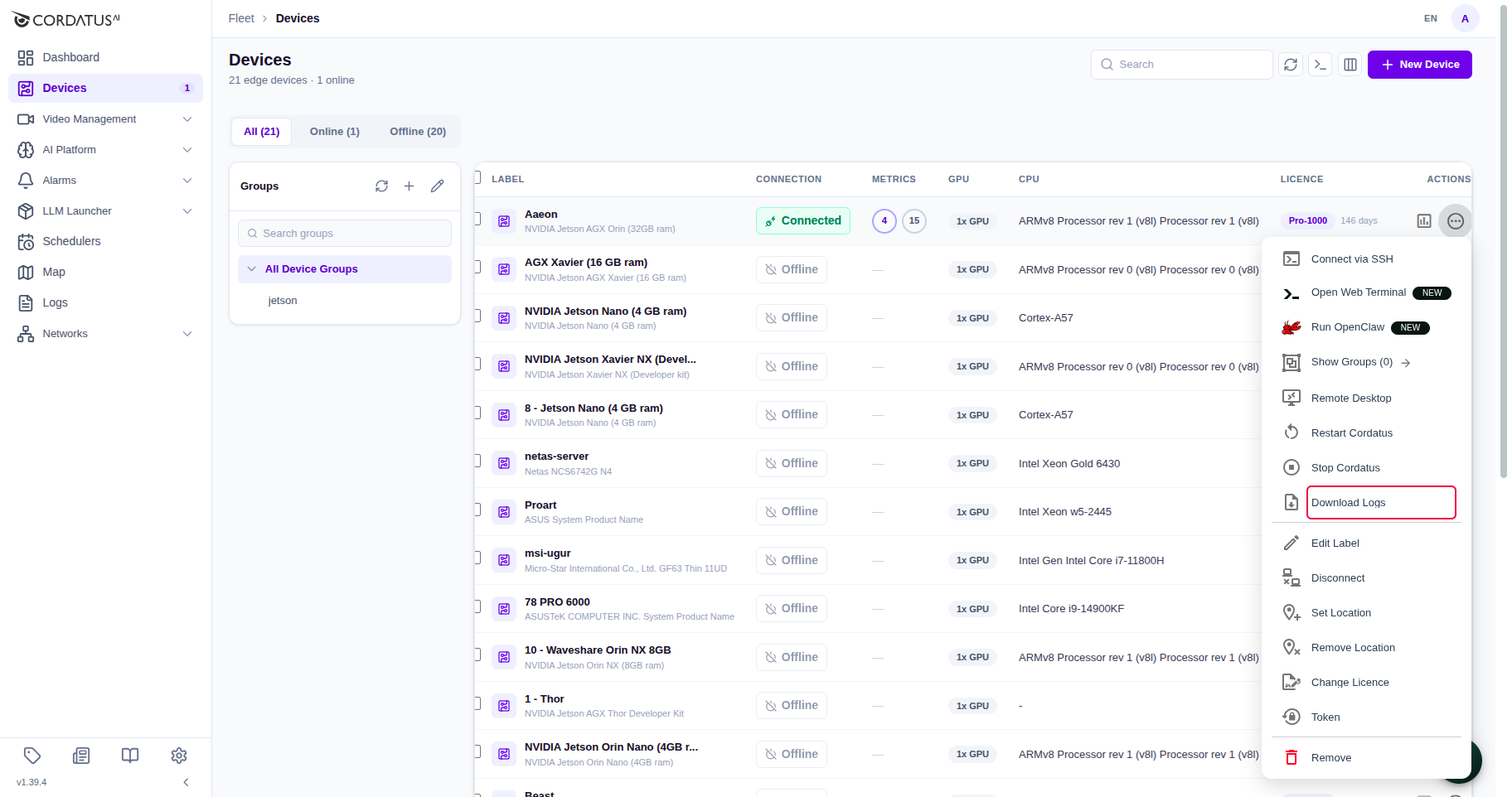 Download Logs