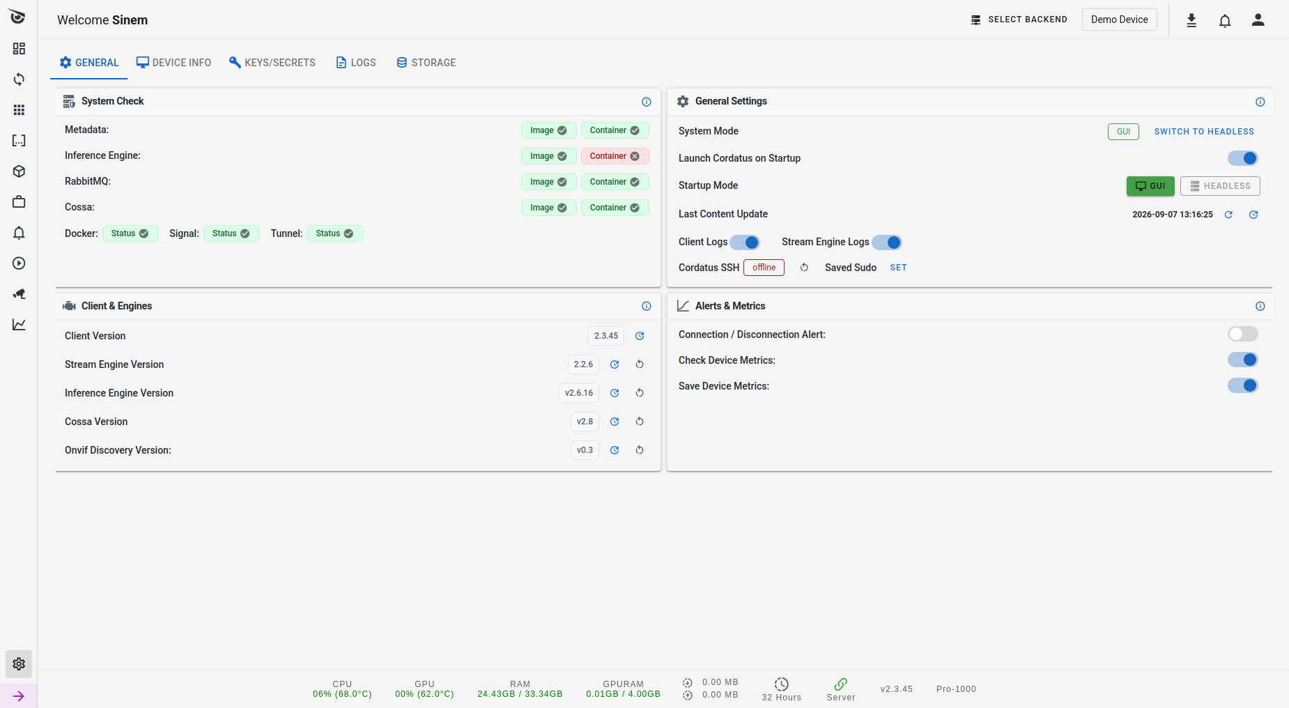 Client Settings