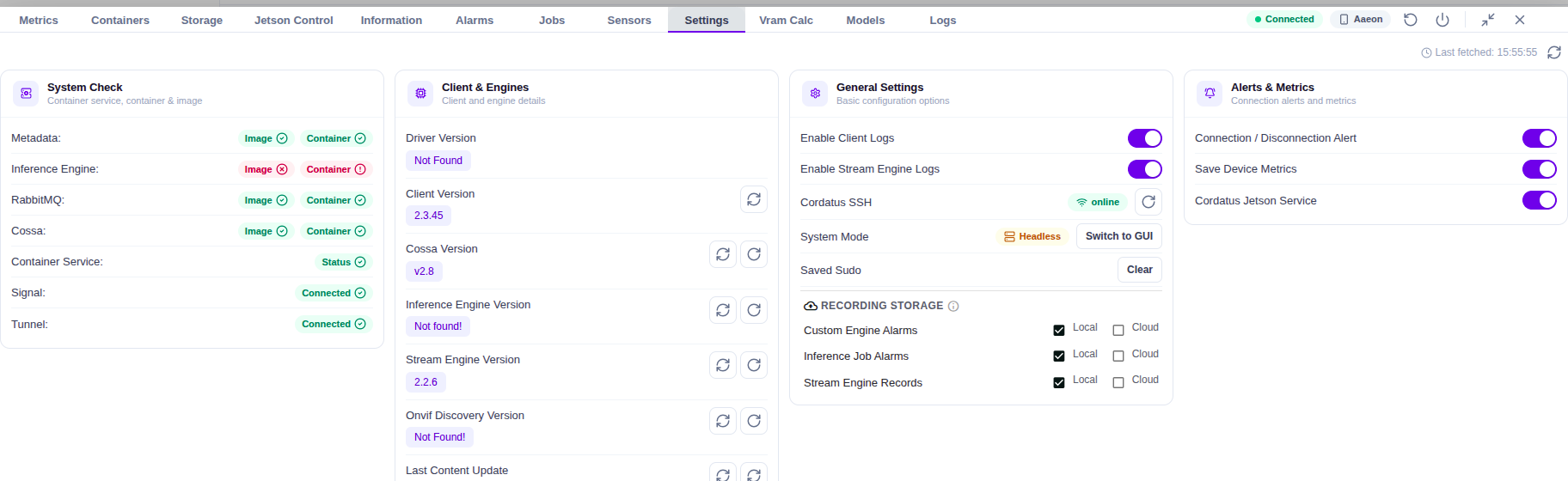 Web Settings