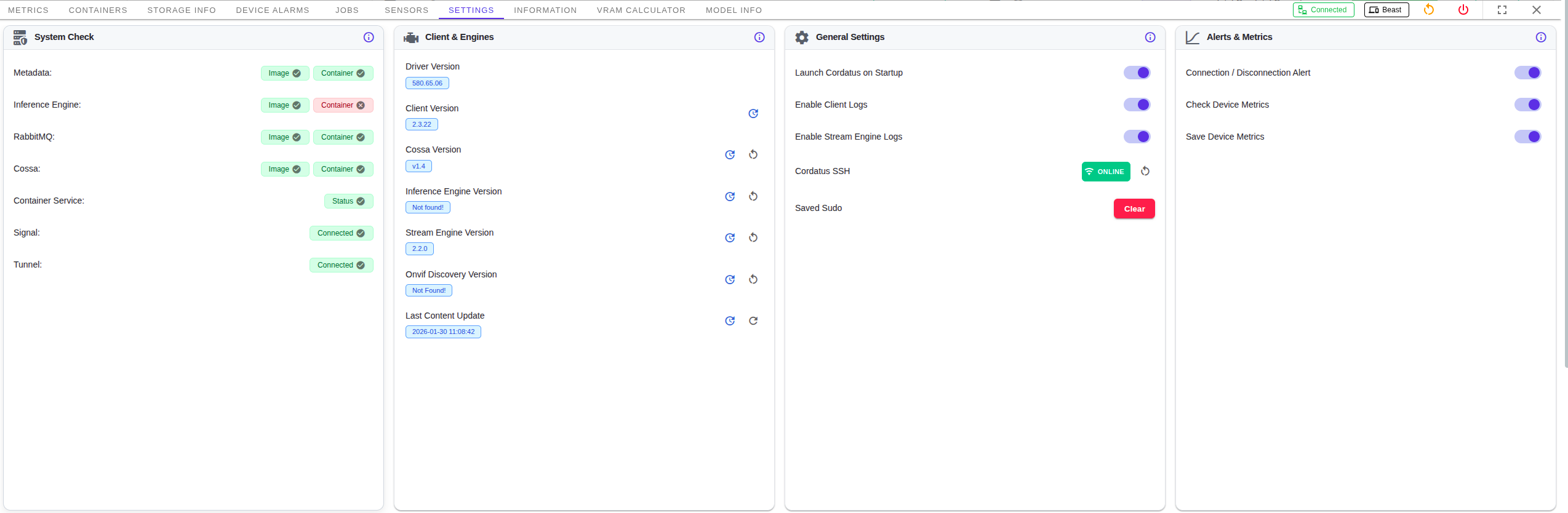 Web Settings
